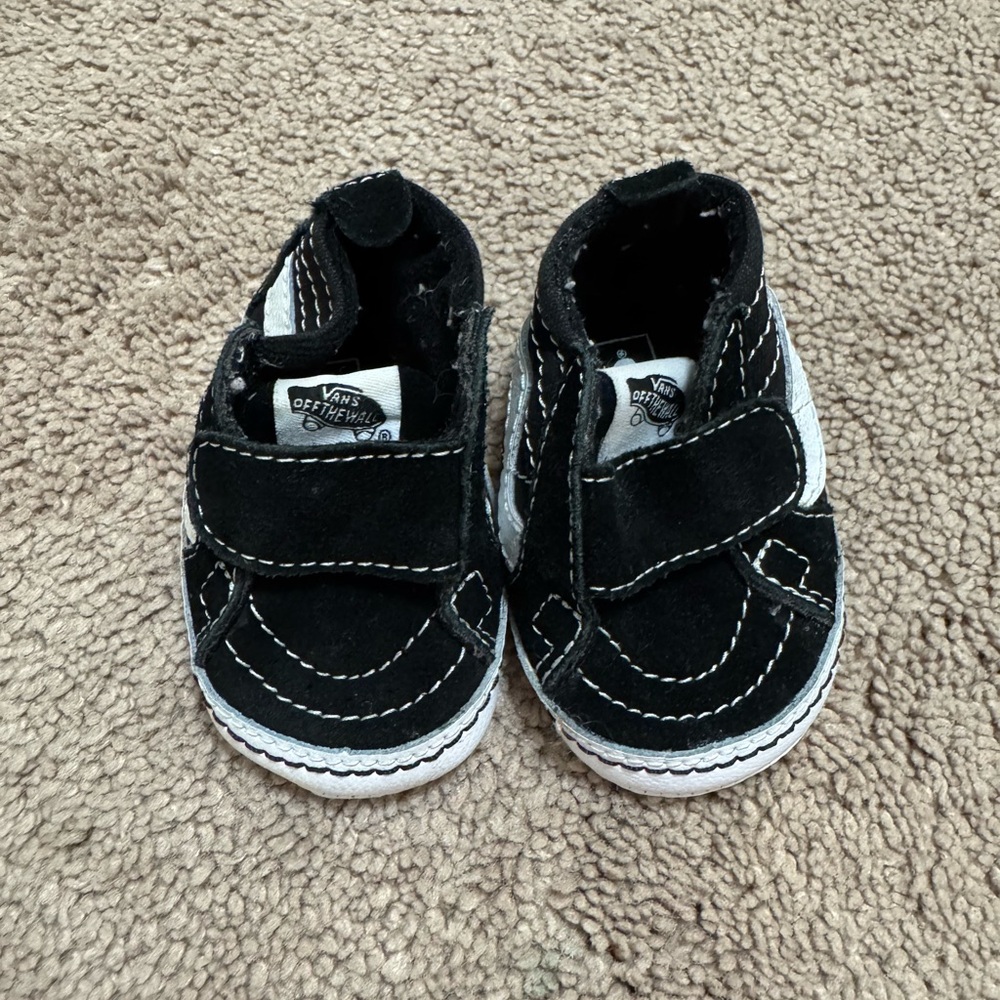 Vans Black and White Kids Sneakers